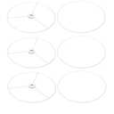 PATIKIL 8 Inch E26 E27 Lamp Shade Ring Frame, 3 Pack Lampshade Holder Wire Frame DIY Drum Ring for Table Floor Lamp White