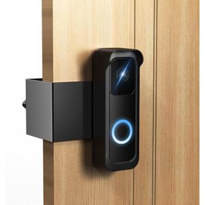 Doorbell Mount Compatible with Blink, Anti-Theft Video Doorbell Mount Bracket, Door No Drilling, Outdoor Camera Doorbell Bracket Holder with Rain Cover, Not Block Doorbell Motion Sensor