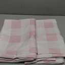 DriftAway Buffalo Plaid Check Curtains Blackout Room Darkening Thermal Insulated Pink and White Buffalo Checkered Window Drapes for Farmhouse Bedroom Living Room Grommet Curtain 2 Panels 84 Inch Long