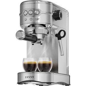 JASSY Espresso Machine Coffee Makers 20 Bar Milk Frother 4 IN 1 with Steamer