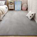 Soft Thicken Rug Fluffy Carpet,Shaggy Area Rugs for Bedroom, Non-Slip Floor Mats,Living Room Carpet,Large Rugs,Gray,160x80cm