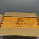 Barydat Set of 5 Wood Crates for Display Decorative Nesting Wooden Crate Storage with Handles Vintage Farmhouse Style Decorative Boxes Multipurpose Fruits Vegetables Boxes(Brown, Classic)