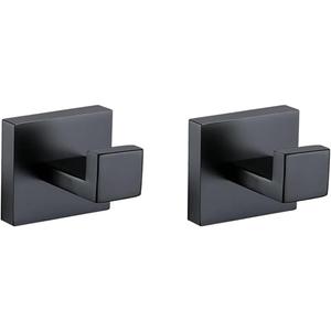 2 Pack Towel Hooks, SUS 304 Stainless Steel Towel Racks for Bathroom Wall Mounted