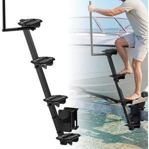GEARLAST Boat Trailer Steps, Heavy-Duty Trailer Tongue Steps with Handle