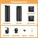 Room Divider Curtain Rod - Heavy Duty Adjustable Curtain Rod for Room Separation, Privacy Room Divider for Bedroom, 10-11ft(H) 58-116inch(W),Easy Install Wall Divider Curtain Rod, Black