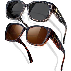 KANASTAL Over Glasses Sunglasses Polarized Fit Over Sun Glasses Oversized Design Fashion Wrap Around Shades 2 Pack