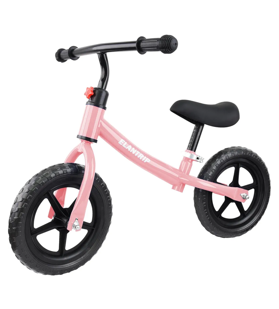 Elantrip Balance Bike, Lightweight Black Toddler Bike for 1-3 Year Old Boys, Birthday Gift Toys for 1-3 Year Old Boys and Girls, No Pedal Bikes for Kids with Adjustable Handlebar and seat
