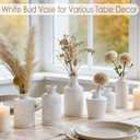 Matte White Glass Bud Vase Set of 12 Small Minimalist Vases for Easy Home Styling, Perfect for Windowsills, Bedrooms, Bathrooms, and Table Centerpiece Dcor