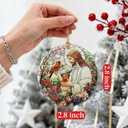 Christian Gift: Jesus with Cardinals Ornament | Christian Christmas Ornaments (Christmas Tree Ornaments), Religious Holiday Decor, Jesus Christ Decoration, Religious Gifts & Xmas Gifts
