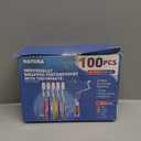 Navona 100 PCS Disposable Toothbrush with Toothpaste Bulk, Travel Toothpaste, Bulk Toothpastes, Individually Wrapped Bulk Toothbrush, Ergonomics Handle,Medium Soft Bristle, Perfect for Travel, Hotel