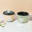 AROMA Mini Rice Cooker, 2-Cup (Uncooked) / 4-Cup (Cooked), Grain Cooker, Soup Maker, Oatmeal Cooker, Auto Keep Warm, 1 Qt, Milk Tea color