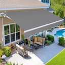 Paramondo 8.2'x6.5' Patio Awning Retractable Fully Assembled, Grey