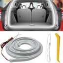 YoRise Car Trunk Light Strip, 157.48" Universal Flexible Auto Interior LED Lamp Strip Decoration, Waterproof Vehicle Trunk Ambient Lighting Accessories for Car SUV (White)