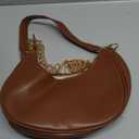 KKXIU Shoulder Bag for Women Small Purse Cute Clutch Hobo Handbag Trendy Crescent Bag (Brown)