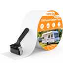 RV Roof Tape with Roller, 4 Inch x 50 Feet Sealant Repair Tape, UV Resistant & Weatherproof for RV Repair, Camper, Trailer, Boat Sealing, Leaking Roof, Window (White)