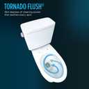 TOTO Drake Two-Piece Elongated 1.28 GPF TORNADO FLUSH Toilet with CEFIONTECT and SoftClose Seat, WASHLET+ Ready, Cotton White - MS776124CEG#01