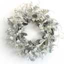 Winter Front Door Wreath 26 Inch Winter Birch Wreath White Berry Wreath with Iced Pine Cones, Holly Leaf, Branch White Christmas Wreaths for Front Door or Indoor Wall Window Thanksgiving Dcor (Silver Green)