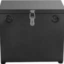 Stainless Steel 12V Car/RV/Marine Battery Box - Black Battery Relocation Kit for Trailer, Boat, Trolling Motor (27 Series)