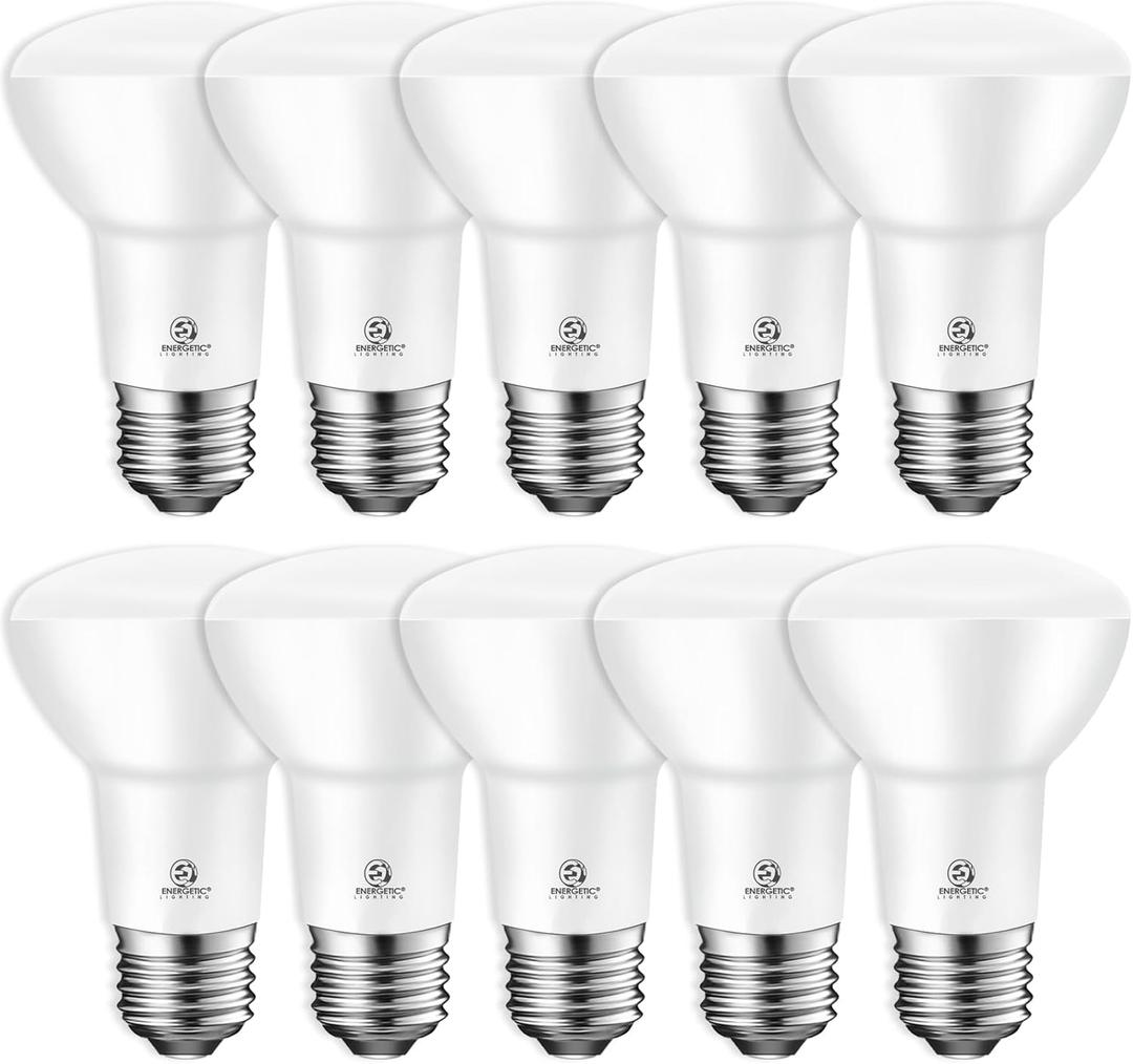 Energetic BR20 LED Bulb R20 Dimmable 5000K Daylight 45W Equivalent to 6.5W, Recessed Can Light Bulbs, Kitchen Ceiling Lights, E26 500 Lumen LED Flood Light Bulbs, Indoor UL Listed (Pack of 10)