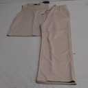 SAMPEEL Two Piece Sets for Women Summer Outfits Lounge Sets Mock Neck Tops Wide Leg Crop Pants Vacation Travel Outfits (Small, Beige)