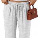 Trendy Queen 2 Piece Vacation Outfits for Women Summer Travel Outfits 2026 Spring Fashion Tube Tops Wide Leg Pants (Gray, S)