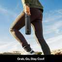 POWCAN 26 oz Insulated Water Bottle with 2-in-1 Straw and Spout Lid, Keep Cold 24H, Leak-Proof, Fits in Car Cup Holder, Stainless Steel Water Bottle for Sports, Travel, and School (Dark Knight)