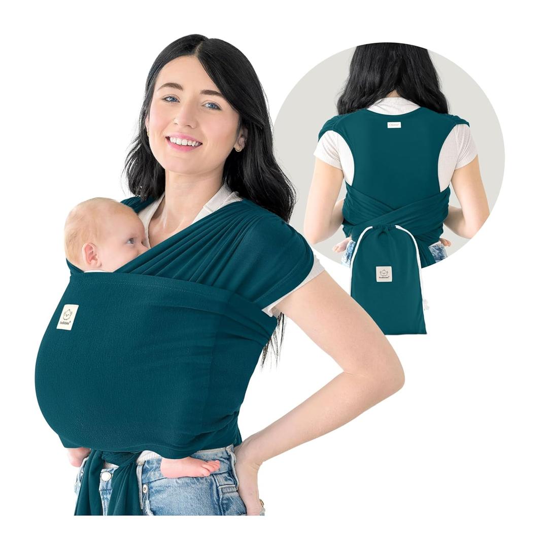 KeaBabies Baby Wrap Carrier Ring Sling - Easy to Wear, Adjustable D-Lite Baby Carrier Newborn to Toddler, Infant Carrying Shirt, Hands Free Bonding, Breathable Fabric Wearing Wrap 