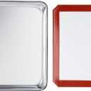 New Star Foodservice Commercial 18-Gauge Aluminum Sheet Pan & Silicone Baking Mat (13 by 18-Inch (Half Size))