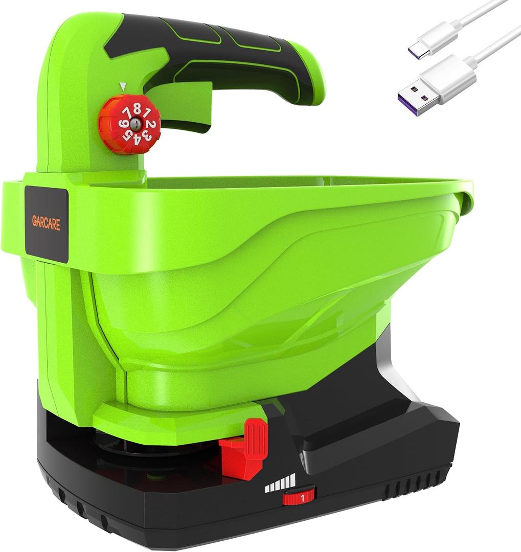 7.2V Cordless Seed Spreader with 3.3L Large Hopper 2.0Ah Battery