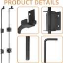24" Cane Bolt Gate Drop Rod 4 Pack Heavy Duty Gate Ground Latch Gate Drop Pin for Wood Fence Metal Gates Doors Double Doors Fence (24 Inch)