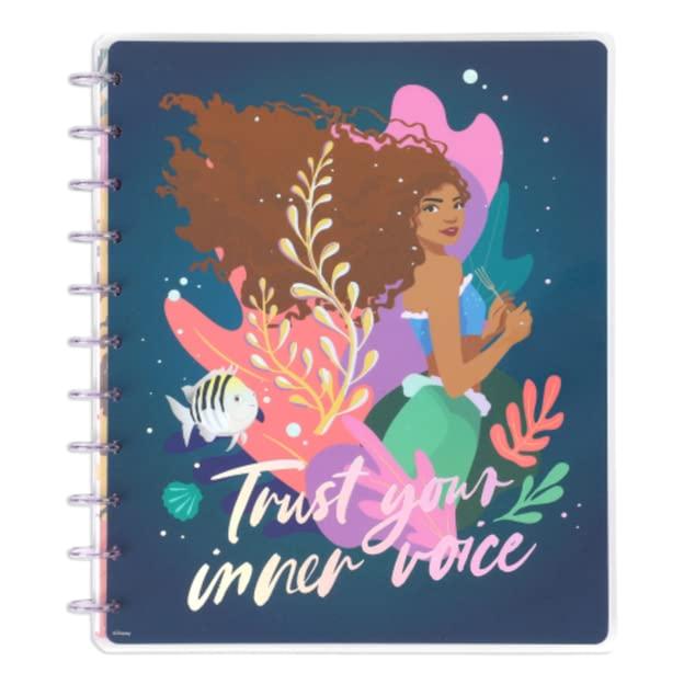Happy Planner Disney Little Mermaid Daily Notebook for Office, School or Journaling  60 Sheet Dot Lined Paper with 3 Dividers  Disc-Bound Notebook  Find Your Voice Collection - Big Sized 11 x 8.5