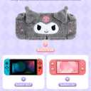 Kuitmor Plush Protective Case for Switch OLED, PC Hard Protective Shell Cover, Anti-Scratch and Shock-Absorption Switch OLED Cover with Stand