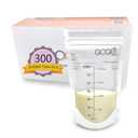 300 Count JUMBO Pack Breastfeeding Breastmilk Storage Bags - 7 OZ, EACH PRE-STERILIZED By Gamma Ray, BPA Free, Leak Proof Storing Double Zipper Seal, Self Standing, for Refrigeration and Freezing (60 Count (Pack of 5))