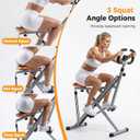 NEWBULIG Squat Machine, 330 LBS Capacity Glute Workout Equipment for Home, Full Body Exercise Rower with Adjustable Resistance, Foldable Glute Exercise Machine