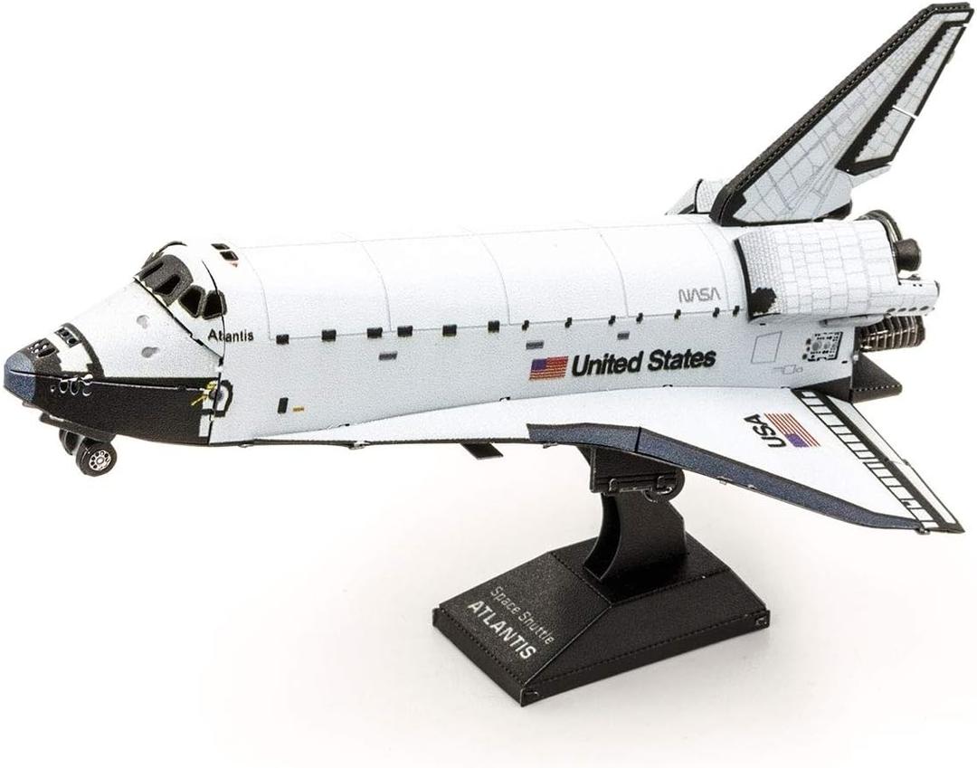 Fascinations Metal Earth Space Shuttle Atlantis Color Version 3D Metal Model Kit