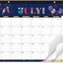 2026 Desk Calendar - 2026 Calendar from January 2026 to December 2026, 12" x 17", 12 Monthly Desk Calendar with Protector Corner- Holiday Design, Pack of 2