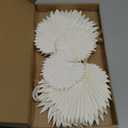 6 Pcs Pu Foam White Artificial Palm Leaves Faux Palm Tropical Leaves Fake Palm Fronds for DIY Wedding Bouquets Fake Leaves for Centerpieces Arrangements Bridal Shower Palm Leaf for Home Decor