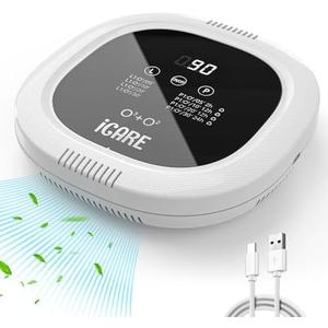 Ozone Odor Eliminator for Strong Odor 10,000mAh Rechargeable Cat Litter Deodorizer Dog Poof Odor Removal Ionizer Air Purifier for Home Toilet Kitchen Pets Shoe Smoke Car Formaldehyde Air Freshener