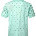 Hardaddy Mens Golf Polo Shirts Dry Fit Short Sleeve Print Patterns Moisture Wicking Collared Funny Golf Shirts for Men Mint 3XL (XXXL)