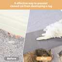 Carpet Protector for Pets Cat Carpet Protector for Doorway, Anti Scratch Under Door Cat Scratch Protector Mat, Plastic Rug Runner Easy to Cut Plastic Stopper (Light Grey, 3.6FT)
