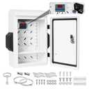 Outdoor Electrical Box with Key Lock, Aluminum Alloy Back Beam with M10 Sliding Groove, 12V Cooling Fan & Temperature Controller Included, Cold-Rolled Steel Electrical Box (15.75"x11.81"x5.91")