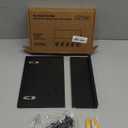 Lwenki Key Holder for Wall, Decorative Key and Mail Holder with Shelf Has Large Hooks for Bags, Coats, Umbrella  Paulownia Wood Key Hanger with Mounting Hardware (9.8W x 6.7H x 4.2D) (Black)