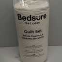 Bedsure Quilts King Size - Lightweight Bedspreads King Size with Basket Weave Pattern, Soft Quilt Bedding, Beige Comforter Coverlet for All Seasons (106" x 96")