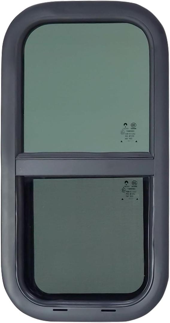 RV Windows,12" W x 22" H Replacement Camper Windows, Rv Vertical Venting Window with Screen, DOT Certification Qualified Trailer Windows Rv Side Windows