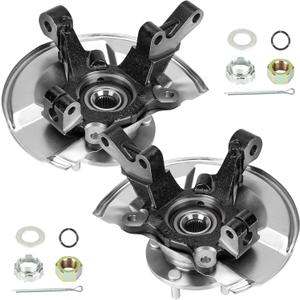 Front Steering Knuckles & Wheel Bearing Hub Assembly Driver and Passenger Side Fit for Jeep Patriot Compass 2007-2017, Fit for Dodge Caliber 2007-2012, 4WD AWD FWD, 5 Lugs Pair 2 (Front Left +Right)