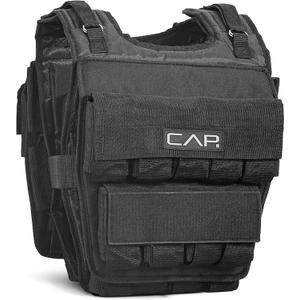 CAP 120 LB Adjustable Weighted Vest – Advanced Heavy Resistance Training, Strength Training, Weight Vest for Men and Women
