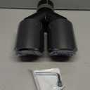 Vechkom 2.5"Inlet 3.5"Outlet Double Exhaust Tip 7.48'' Overall width Carbon fiber Car Exhaust Pipe Rear Tip(Glossy Blue Roasted)