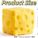 Yellow Cheese Squishy Slow Rising Toy, Soft Squeeze Cheese Block Fidget Toy, Stress Relief Sensory Toy for Kids Adults, Cute Desk Decor & Gift, Easter Basket Stuffers, Office Classroom Fidget Pack