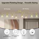 AUQUEE 8 Light Track Lighting Fixtures Ceiling, Gold Kichen Track Lighting Fixtures, Rotatable Light Heads, Adjustable Modern LED Track Lights for Kitchen/Hallway, No GU10 Bulb