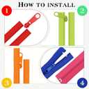 DOITEM 77.5 Yards 25 Pieces Sewing Zippers #3 Nylon Coil Zippers Assorted Zipper for Sewing with 150 Zipper Sliders for DIY Tailor Sewing Crafts Supplies, 25 Color